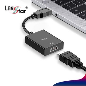 랜스타 LS-UH319-W N usb 3.0 to hdmi 영상 컨버터 mac os 지원 디스플레이 복제 확장, 1개