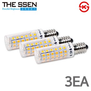 더쎈 LED 콘램프 4.2W 미니콘벌브 총알전구 스틱램프 세트, E17, 3개, 전구색