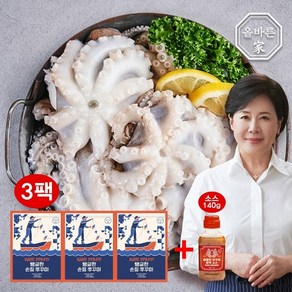 박정수의 올바른가 손질 통 쭈꾸미 3팩(60미)+볶먹소스 1개, 3세트, 600g