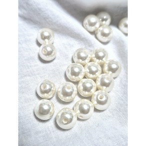 [100개] 국산 진주 단추 목걸이 핵단추 4mm