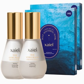 [xaiel] 자이엘 더 콜라겐 크림 + 딥 수딩 마스크팩(5장) 세트 구성, 2개, 50ml