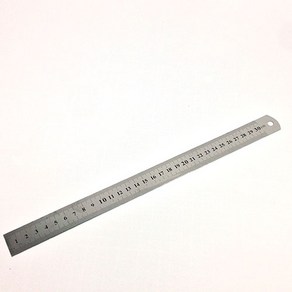 갈색가죽 30cm 쇠자 철자 공구용, 1개