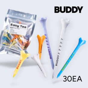 BUDDY플라스틱 컬러 숏티 롱티 골프 티꽂이 티샷티 티 tee, 잔디보색, 1개, 롱티83mm(20개입)+숏티40mm(10개입)