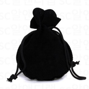 벨벳 스트링 더스트백 주머니 파우치 악세사리 포장주머니, 블랙 5세트
