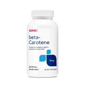 GNC 베타-카로틴 15mg 글루텐 프리 무설탕 소프트젤