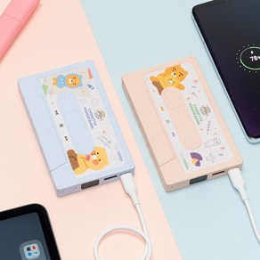 카카오프렌즈 카세트형 보조배터리 10000mAh, WI21-RetoPB10000, 핑크