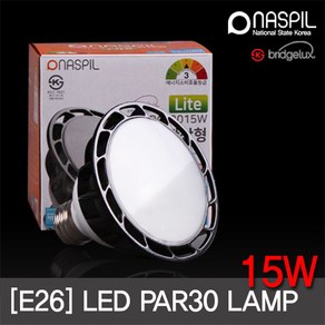 NASPIL 나스필 LED PAR30 15W(확산형) E26 (3색상) KS, 전구색, 1개