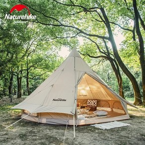 Natuehike 코튼 피라미드 대형 텐트 야외 글램핑 다인용 캠핑 하이킹 12.3 5-8 인용 NH20ZP005, 1.MAT