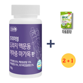 건강바름 맥문동 도라지 까마중 마가목 기침에 좋은 음식 환 국내산 효능 1개월분 2+1, 1개, 100g