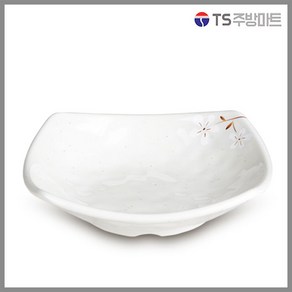 [돌산멜라민] 안개꽃연마블 사각찬사라(DS-6510 DS-6511 DS-6512 DS-6513) - 찬기 구프 쿠프 (업소용그릇 멜라민그릇 예쁜그릇 식당접시 멜라민볼 멜라민찬기), 6510 - 3.5