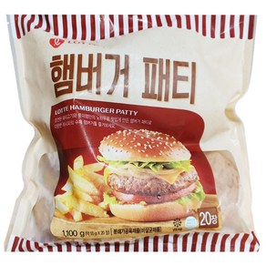 롯데햄 햄버거패티, 1.1kg, 3개