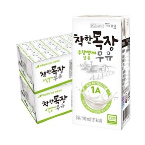 기타 건국 착한목장 무항생제 우유 190ml 48팩, 48개