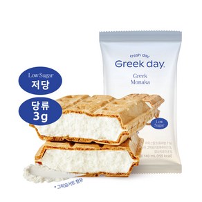 그릭데이 저당 그릭 모나카 (냉동) 140ml 8개입/상큼한 요거트 맛