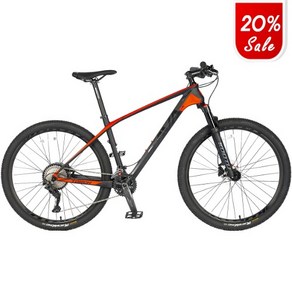 [사바코리아]SAVA 27.5 TORCH5.0 데오레 22단 카본 MTB자전거 100%완조립, 블랙 레드, 19, 1개