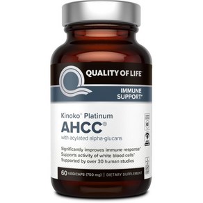 키노코 플래티넘 AHCC 750mg 면역 보충제 삶의 질 60개 222804, 60정, 1개