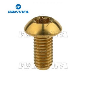 Wanyifa 티타늄 볼트 M5X10mm T25 Tox 디스크 브레이크 나사 산악 자전거용, [03]Gold, 1개