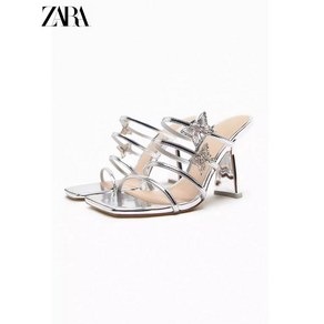 ZARA 자라 힐 메탈릭 스트랩샌들