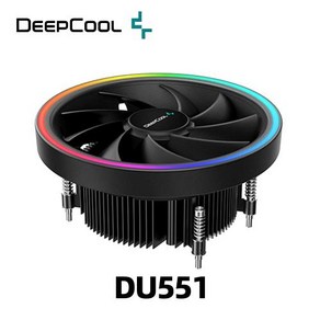 CPU쿨러 CPUCOOLER DeepCool UD551 ARGB 프로세서 선풍기 쿨러 AMD 소켓 AM4 AM5 탑 플로우 냉각 라디에이터 PC 게이머용 CPU 136cm, 1) 검정  ARGBBlack