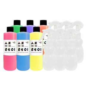 스노우키즈 스프레이 물감 250ml + 트리거 60ml x 6p 풀세트, 6색