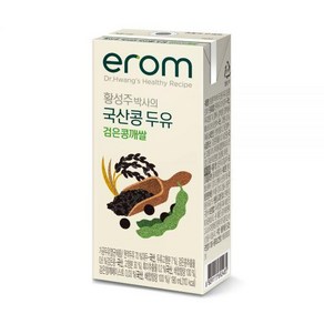 이롬 황성주 국산콩 두유 검은콩깨쌀, 64개, 190ml