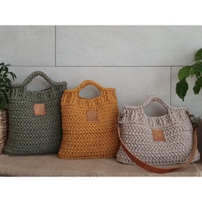 [DIY패키지] 긴뜨기 헤링본 토트백, 300g, 베이지(사용색상), 1개