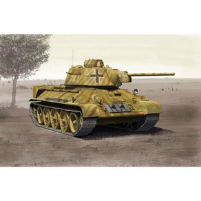 아카데미과학 1/35 독일군노획형 T-34/76 747() 전차 13502 탱크 모형 프라모델, 1개