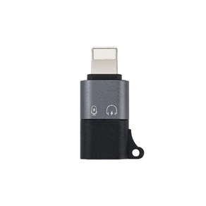 [IH598] Coms USB Type C to 8P 오디오 젠더 C타입 iOS 8Pin 8핀 이어폰/마이크, 28mm, 1개, 실버/블랙