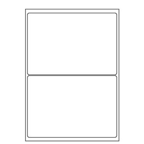 오피스라벨 A4 스티커라벨지 1권 100매 흰색 폼텍 규격 호환 주소라벨 분류표기 우편발송 물류관리 바코드라벨 라벨지 라벨용지, 2칸