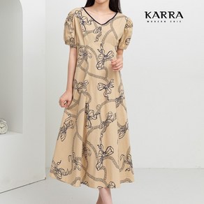 카라 KARRA 77까지 리본체인브이넥원피스 A3F0876