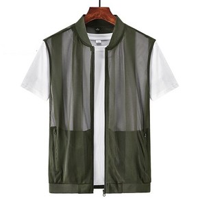 남자 여름 야상 조끼 얇은 메쉬 펀칭 포켓 조끼 자켓 Men's Vest 뉴타임즈 L734H265