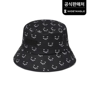 [와이드앵글 공식] 골프 여성 WG 시즌 패턴 버킷햇 WWU23C06Z1, Black, 56, 1개