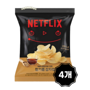 넷플릭스 참기름 감자칩, 4개, 60g