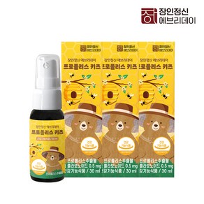 프로폴리스 구강향균 딸기맛 어린이 프로폴리스 키즈 스프레이, 3개, 30ml