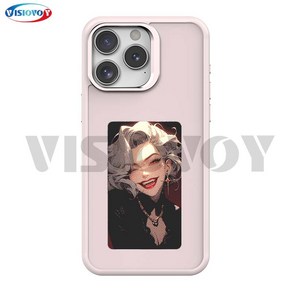 Visiovoy NFC 4 Colo E ink Sceen Fo Iphone 13 14 15 Po Max Phone Case DIY Back Cove Battey Fee