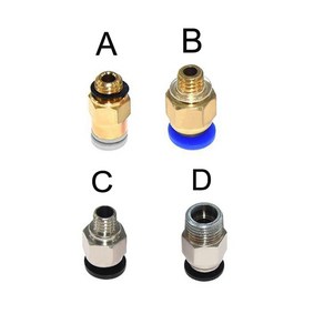 3D 프린터 부품용 공압 커넥터 보우덴 퀵 조인트 커플러 1.75mm m 파이프 pc4 m6 m10 피팅 PTFE 튜브 2mm 4mm 10개, [02] B  PC4-M6, 02 B  PC4-M6