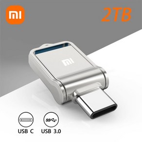 샤오미 U 디스크 C 타입 휴대폰 듀얼 인터페이스 메탈 플래시 메모리 고속 Usb3.0 128 256 512 GB 1 2 TB, 블랙 256GB