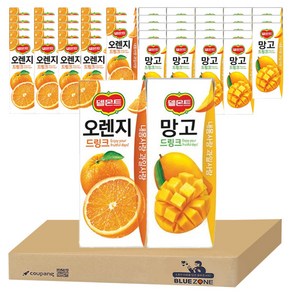 [블루존] 델몬트 오렌지23팩+망고23팩 세트, 1세트, 190ml