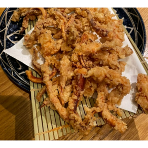 쫄깃 바삭 오징어 다리 튀김 총2kg 고속도로 휴게소 이자카야 선술집 맥주안주 겉바속촉, 1개