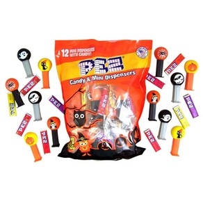 PEZ Candy Mini Halloween Candy Dispensers Trick or PEZ 캔디 미니 할로윈 캔디 디스펜서 Trick or Treat Favors 12개들