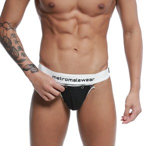 METROMALEWEAR [M2W] Ameican Jock Stap Black (2991-20)