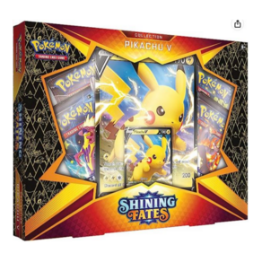 포켓몬카드 북미판 샤이니스타 피카츄V 컬렉션 박스 SHINING FATES COLLECTION PIKACHU V 샤이닝페이트 프로모 박스, 1개