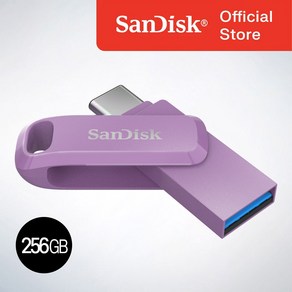 샌디스크코리아 공식인증정품 USB 메모리 울트라 듀얼 고 Type-C OTG SDDDC3 256GB 라벤다퍼플, 1개