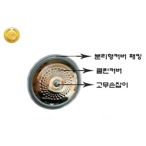 쿠쿠 CRPMHTR0310FW 클린커버+커버패킹+고무손잡이 3인용, 1개