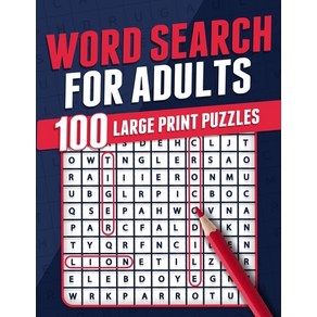 (영문도서) Wod Seach Fo Adults 100 Lage Pint Puzzles Puzzle Book Fo Adults Adult Activity Book La... Papeback, Rc Global Limited, English, 9781739437770