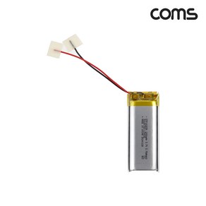 Coms 102050 충전지 3.7V 1000mAh 리튬이온배터리 UB122, 1개