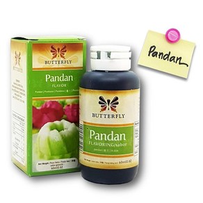 Pandan Flavoing Extact by Buttefly 2 Ounce (60 ml) with Mini R 나비 판단 향료 추출물 2온스(60ml) 미니 냉장고 자석 포, 1개, 60ml