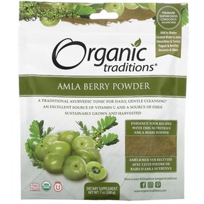 Organic Traditions 암라 가루 Amla Berry Powder 200g 비타민A 비타민C