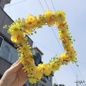 납골당 리스 옐로우마가렛안개 납골당꽃 봉안당리스[개인단]