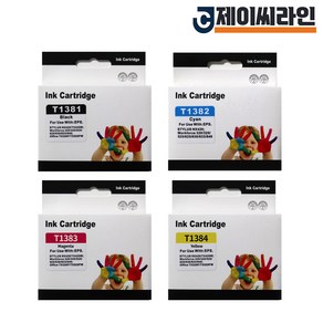 엡손 재생잉크 T138 CMYK 4색 세트 T235 TX320F TX325F, 재생_T138_4색세트, 1개입