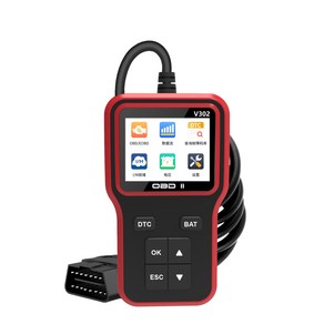 다기능 OBD2 엔진 결함 감지기 V302 자동차 진단 스캐너 배터리 리더 OBD, 1개, 1